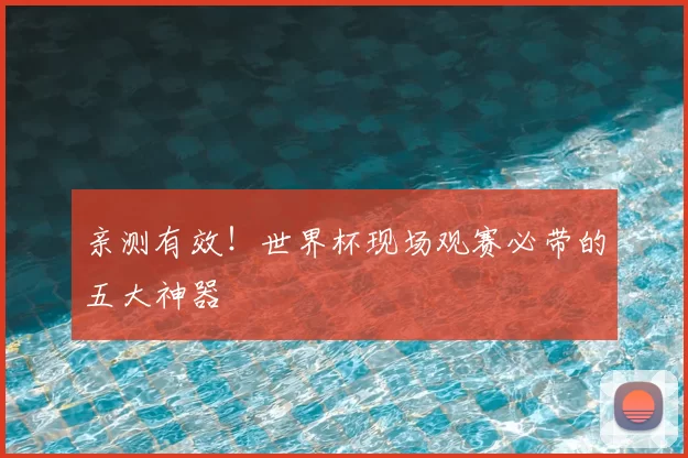 亲测有效！世界杯现场观赛必带的五大神器