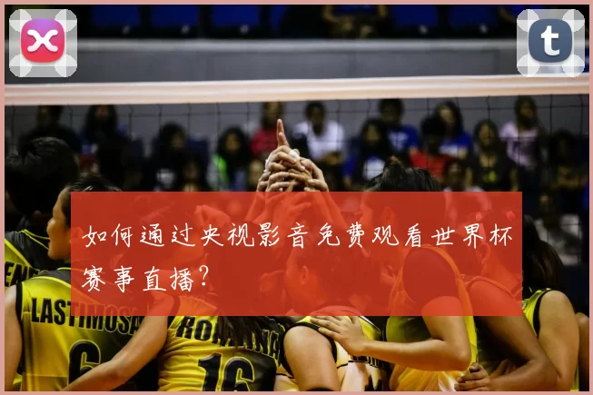 如何通过央视影音免费观看世界杯赛事直播?